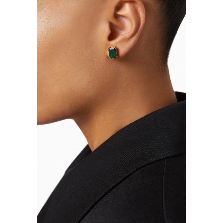 Arkay - Emerald Stud Earrings in 18kt Gold