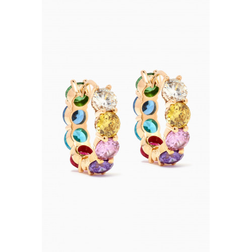 Arkay - Rainbow Round-cut Hoops in 18kt Gold Yellow