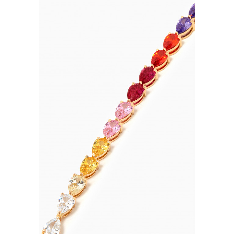Arkay - Rainbow Pear-cut Tennis Bracelet in 18kt Gold