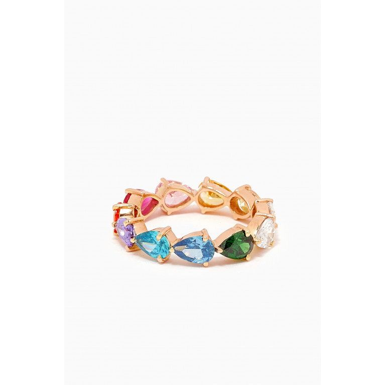 Arkay - Micro Rainbow Eternity Band Ring in 18kt Rose Gold Rose Gold