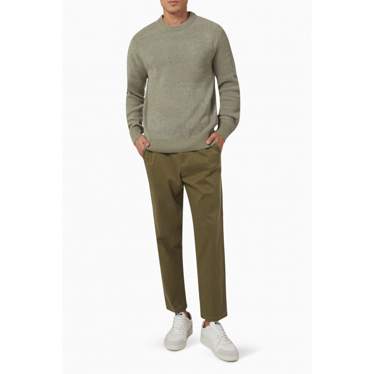 Selected Homme - Tapered Pants in Cotton Blend Green
