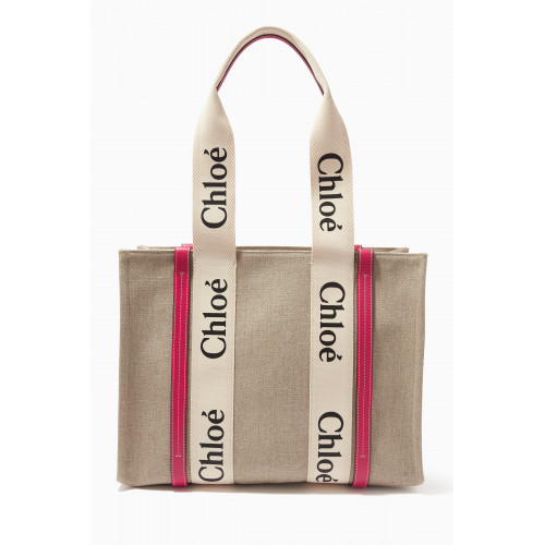 Chloé - Woody Medium Tote Bag in Canvas
