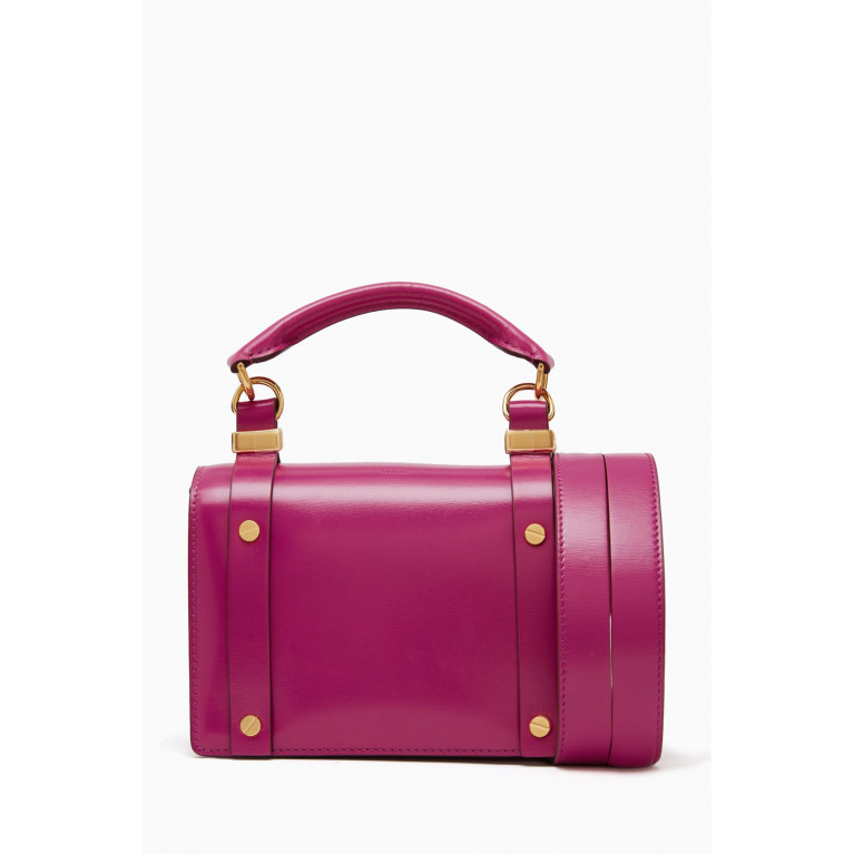 Chloé - Ora Small Flap Bag in Box Leather Purple