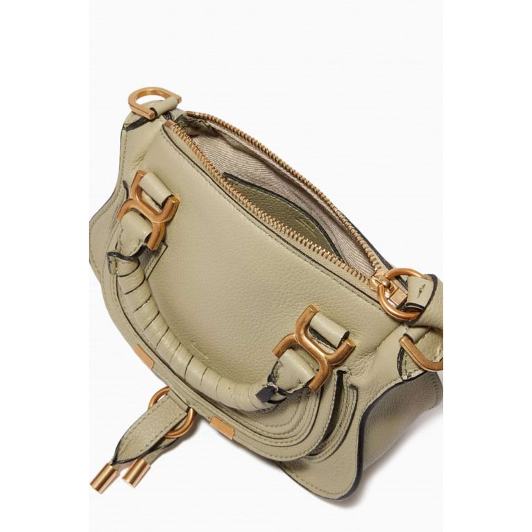 Chloé - Mini Marcie Handbag in Grain Leather Green