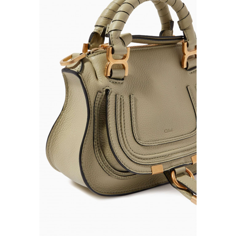 Chloé - Mini Marcie Handbag in Grain Leather Green