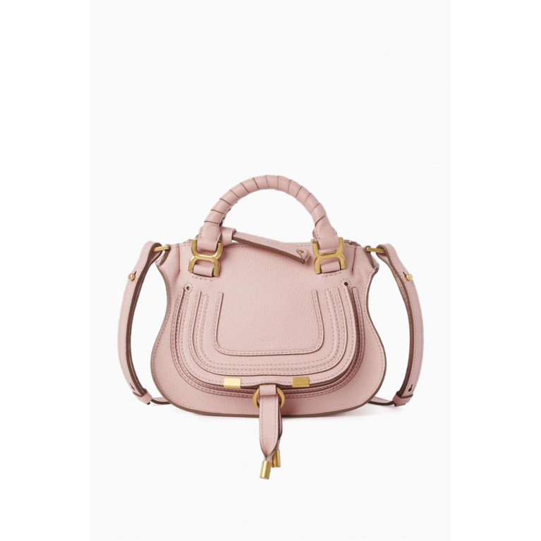 Chloé - Mini Marcie Handbag in Grain Leather Pink