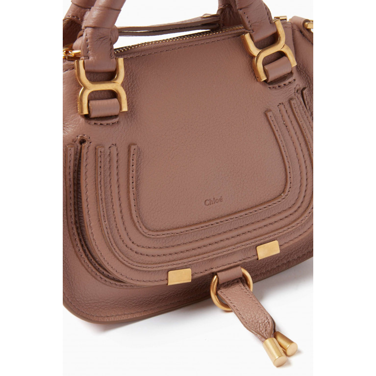 Chloé - Mini Marcie Handbag in Grain Leather Pink