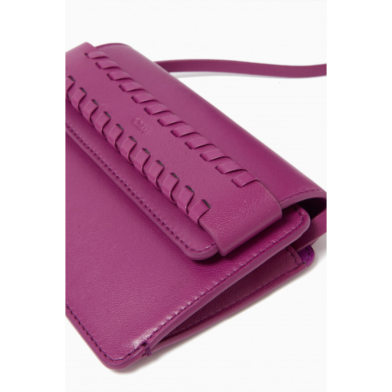 Chloé - Mony Phone Pouch in Leather Purple