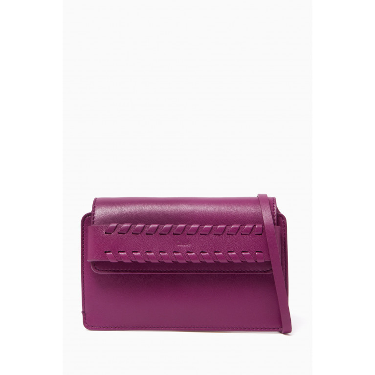 Chloé - Mony Phone Pouch in Leather Purple
