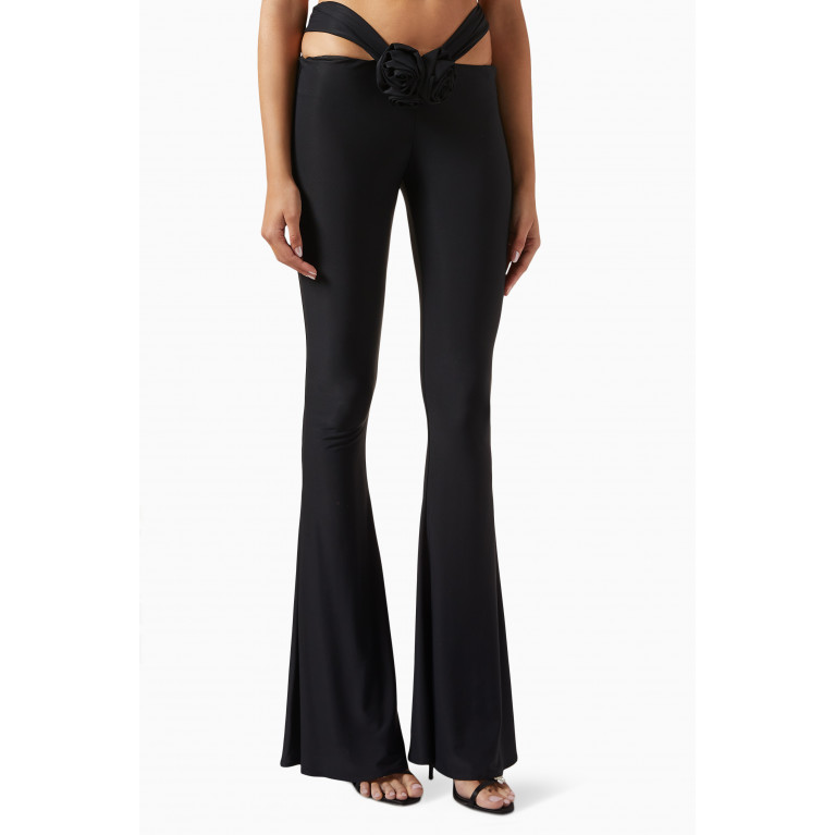 Magda Butrym - Cut-out Flared Pants in Viscose-jersey