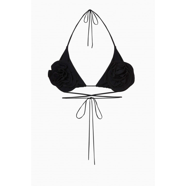 Magda Butrym - Roses Triangular Bikini Bra in Nylon