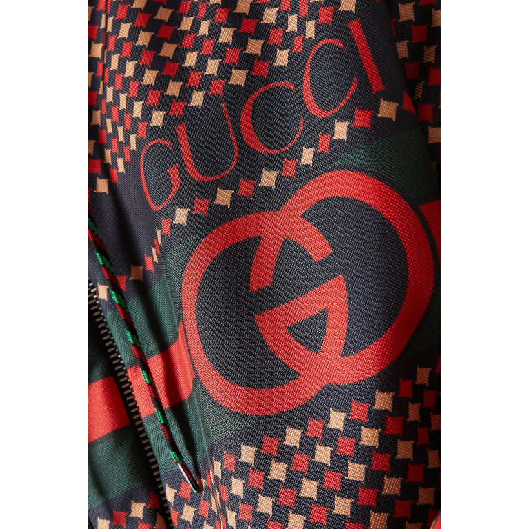 Gucci - Geometric Houndstooth Canvas Jacket in Nylon