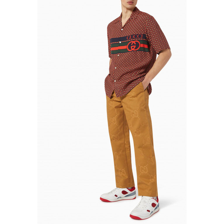 Gucci - Monogram Trousers in Cotton Jacquard