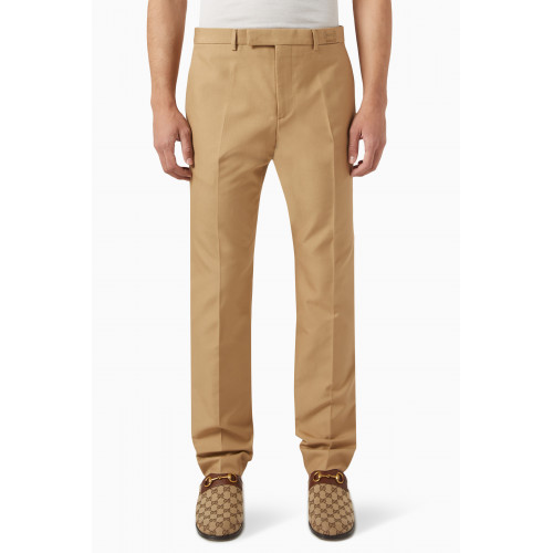 Gucci - Logo Trousers in Cotton Natte