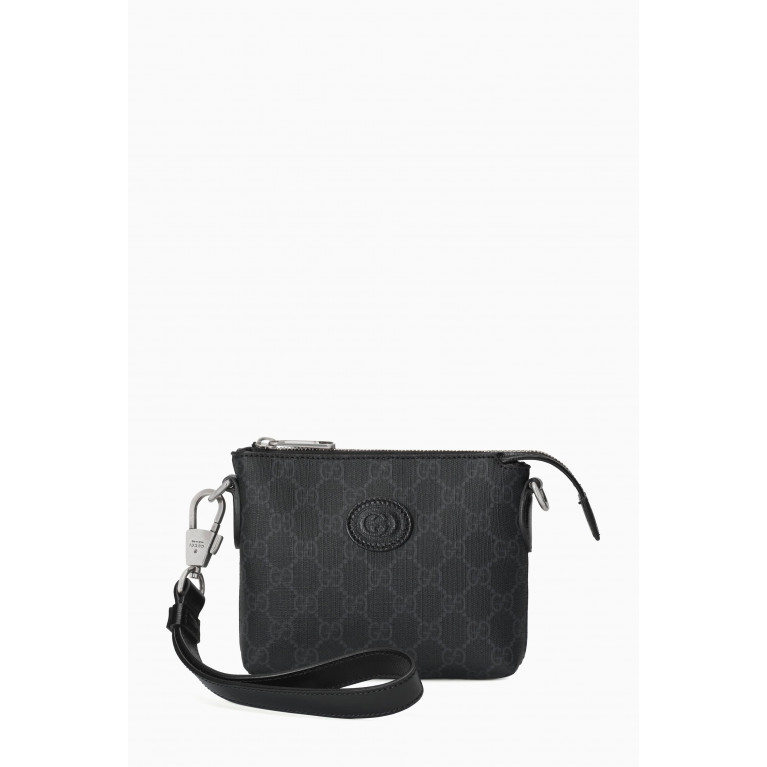 Gucci - Messenger Bag with Interlocking G in Leather & Canvas