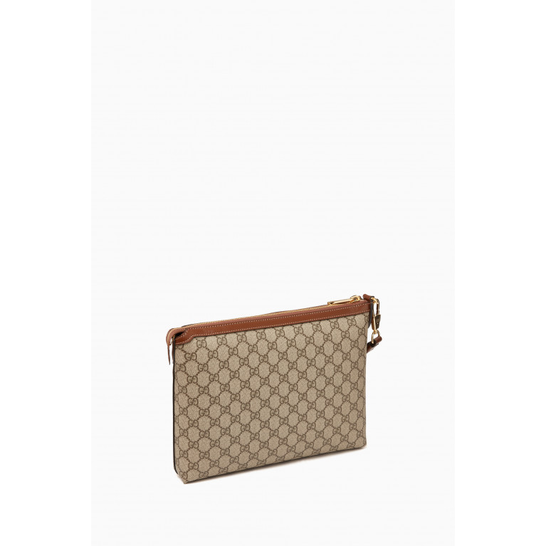 Gucci - GG Supreme-print Messenger Bag in Canvas & Leather