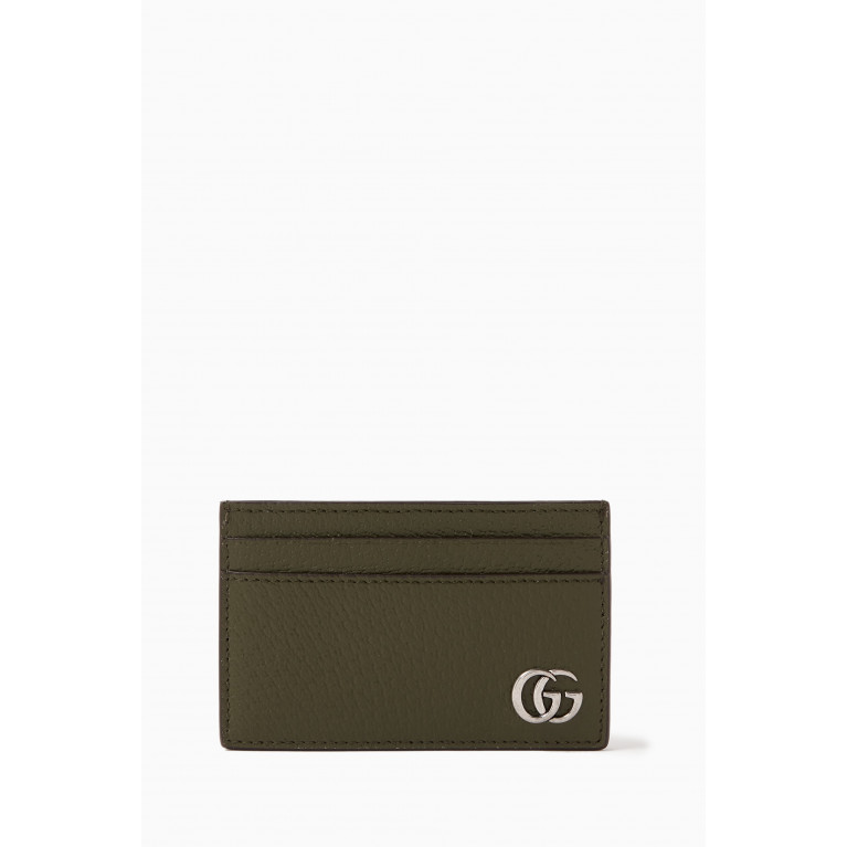 Gucci - GG Marmont Card Case in Leather Green