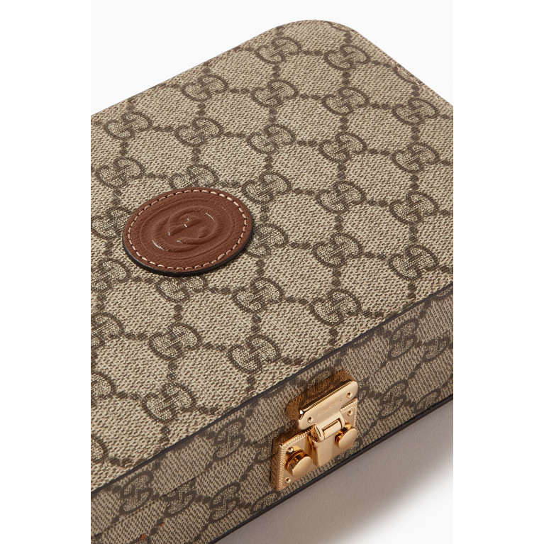 Gucci - Mini Bag with Interlocking G in GG Supreme Canvas