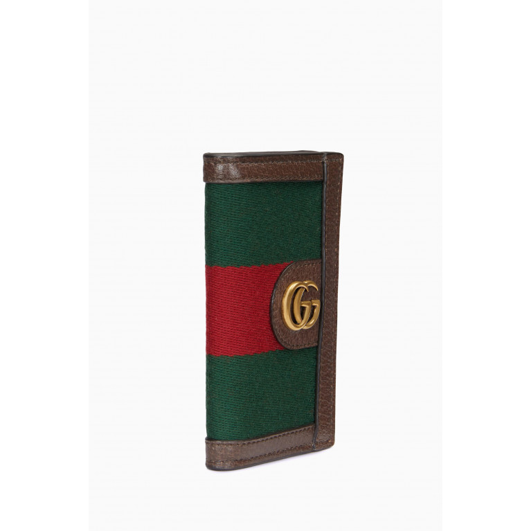 Gucci - Web Cardcase with Double G in Leather Grey