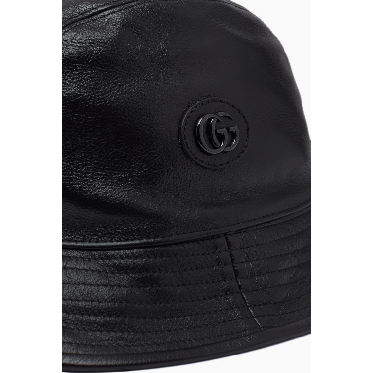 Gucci - Double G Bucket Hat in Leather