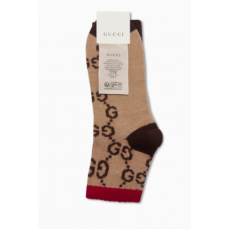 Gucci - Gucci - Striped GG Socks in Cotton-blend