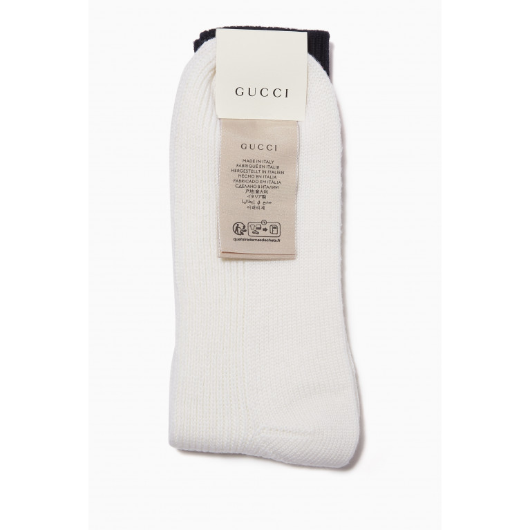 Gucci - Gucci - GG Logo Socks in Wool Blend Multicolour