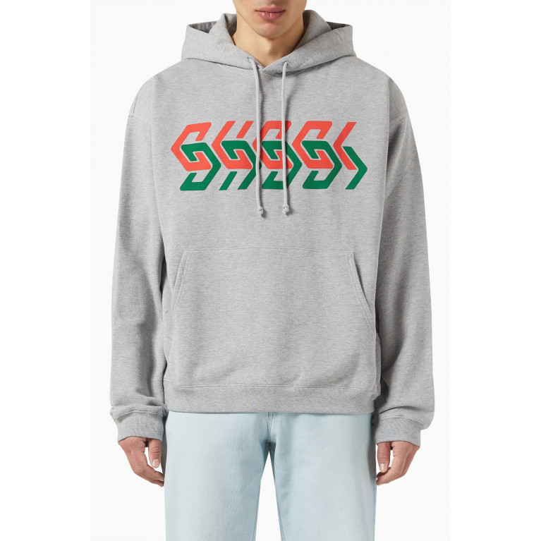 Gucci - Logo Print Hoodie in Cotton
