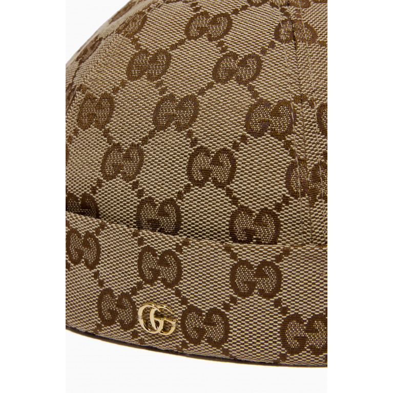 Gucci - GG Supreme Hat in Cotton-canvas Neutral