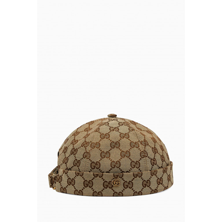 Gucci - GG Supreme Hat in Cotton-canvas Neutral