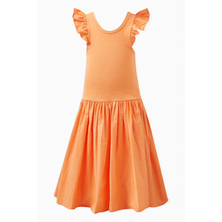 Molo - Cloudia Dress in Cotton-blend Orange