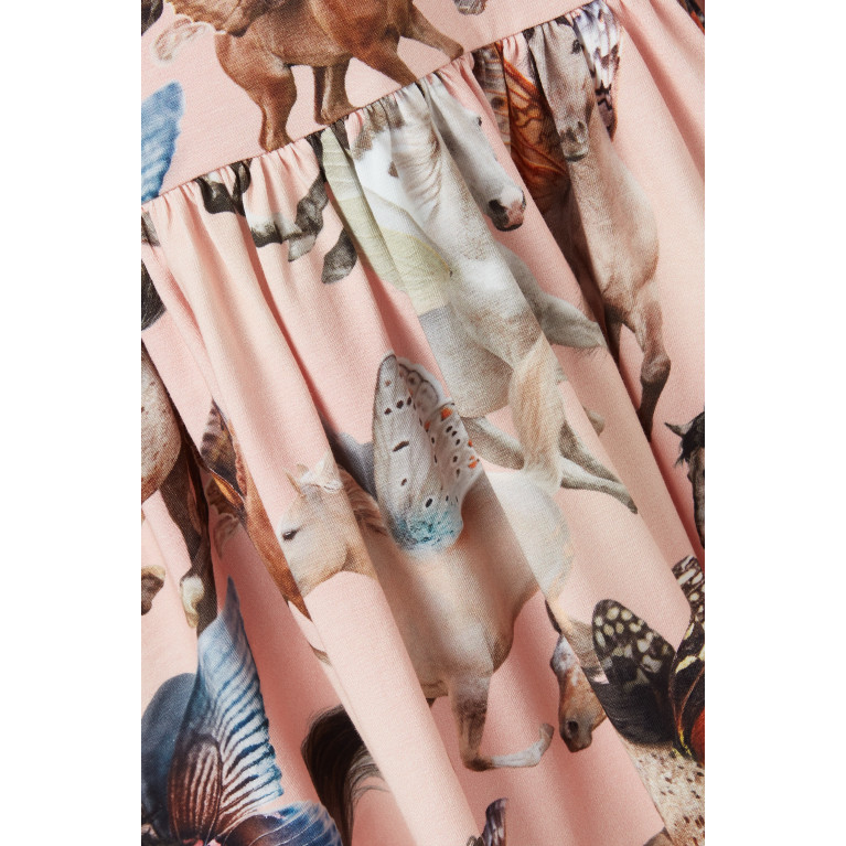 Molo - Candece Fairy Horse Print Dress in Cotton