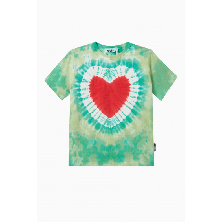 Molo - Riley Tie Dye T-shirt in Organic Cotton Green