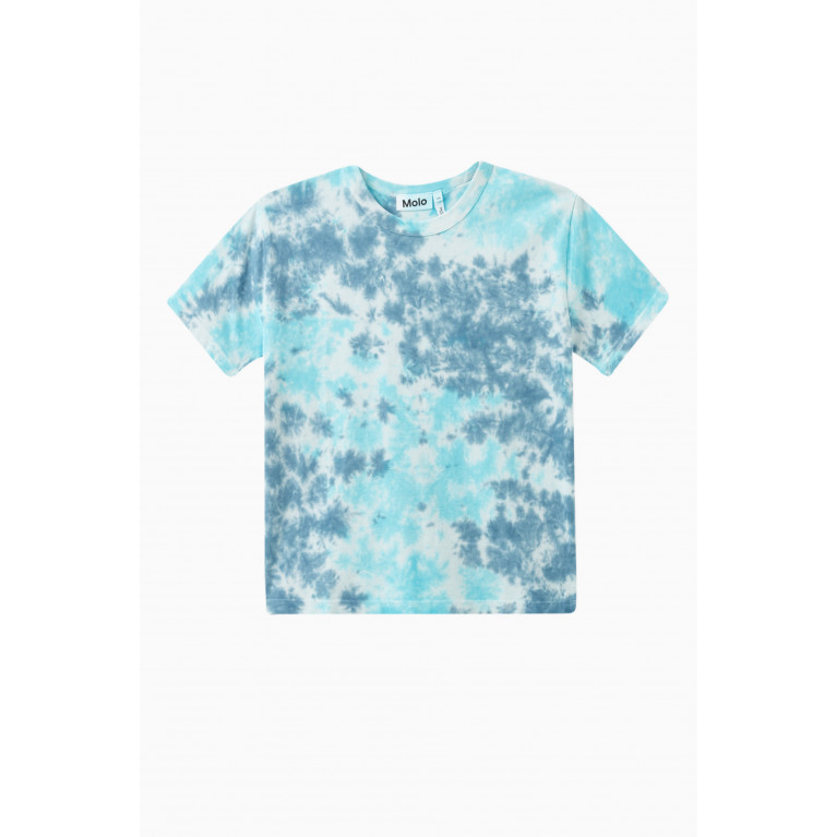 Molo - Riley Tie-dye T-shirt in Organic Cotton Blue