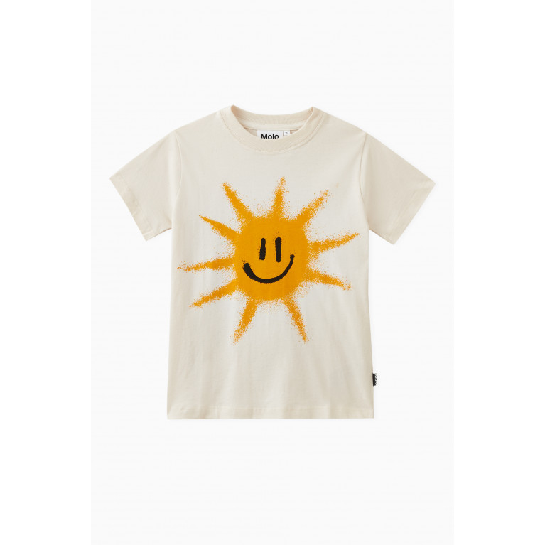 Molo - Road Sun Smile-print T-shirt in Organic Cotton