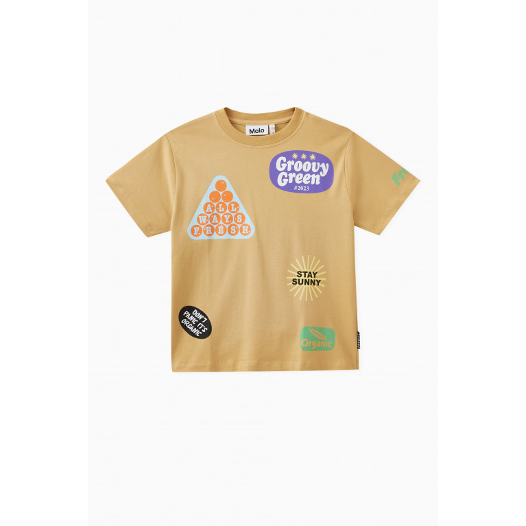 Molo - Rodney Stickers-print T-shirt in Organic Cotton