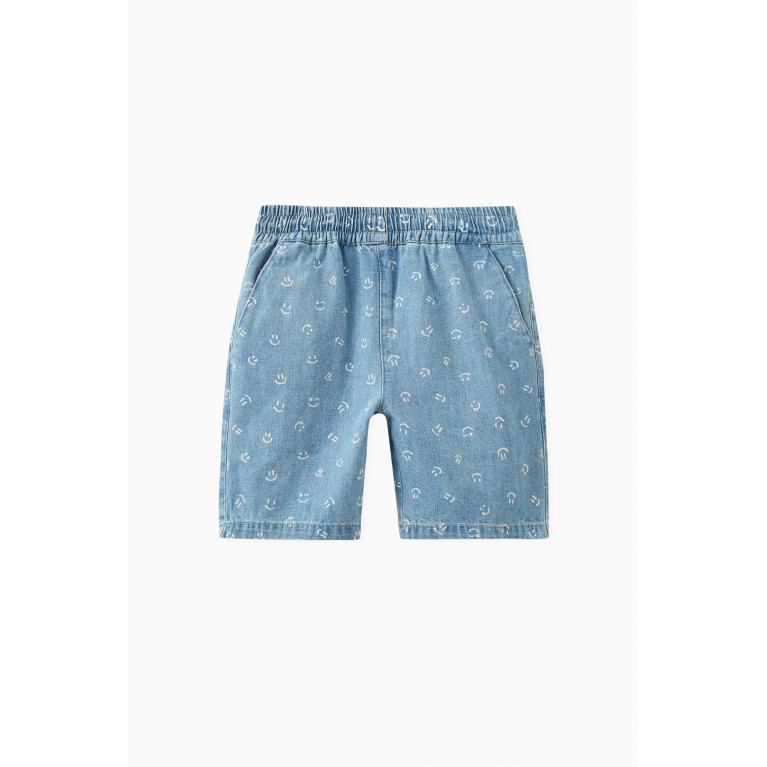 Molo - Molo - Avart Smiley-print Shorts in Cotton