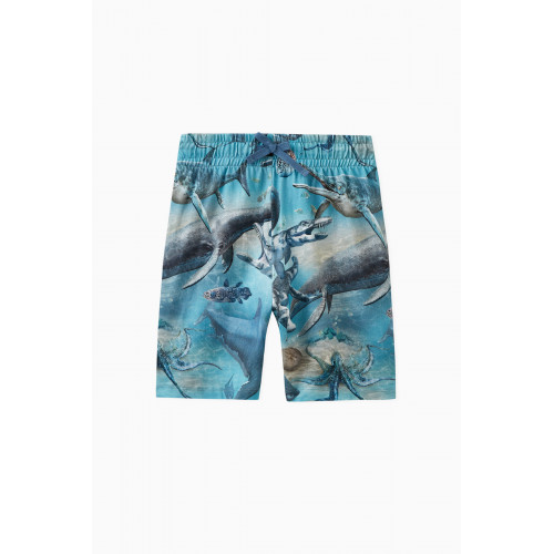 Molo - Molo - Alim Sea Animal-print Shorts in Cotton