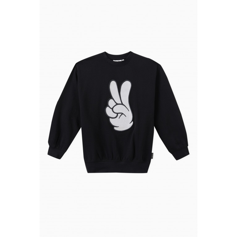 Molo - Peace Sign Sweatshirt in Organic Cotton