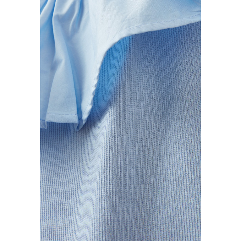Molo - Rebecca One-shoulder Top in Organic Cotton Blend Blue
