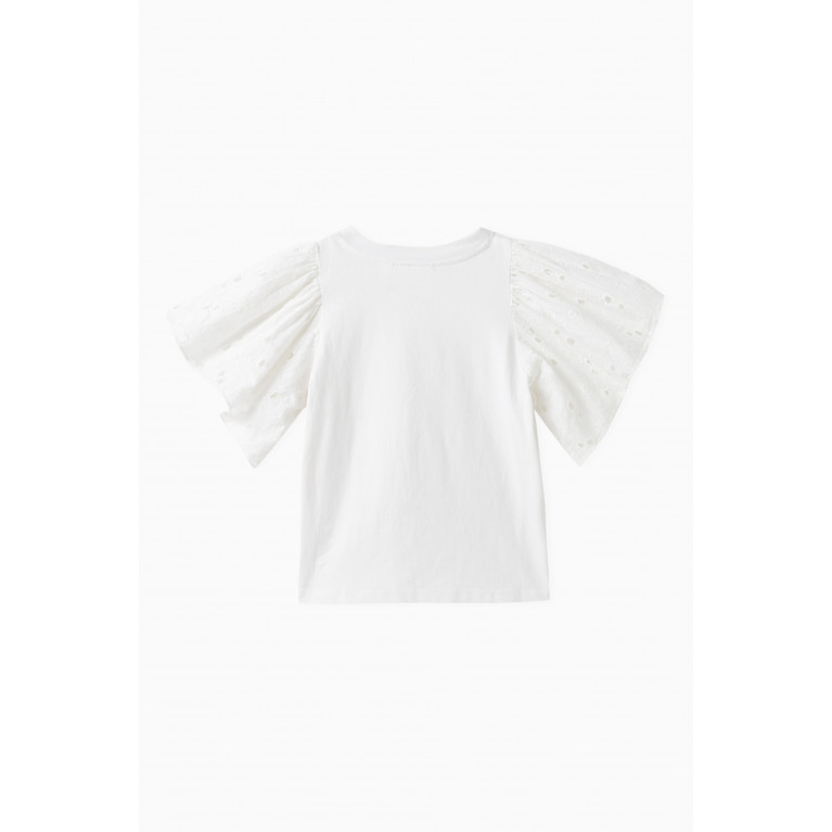 Molo - Ritza Broderie Anglaise Top in Cotton