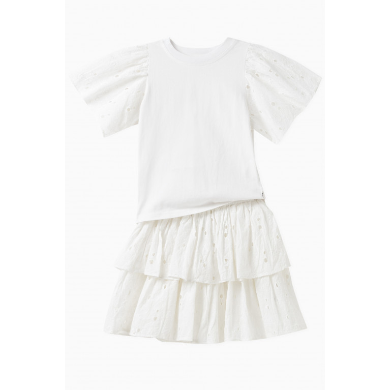 Molo - Ritza Broderie Anglaise Top in Cotton