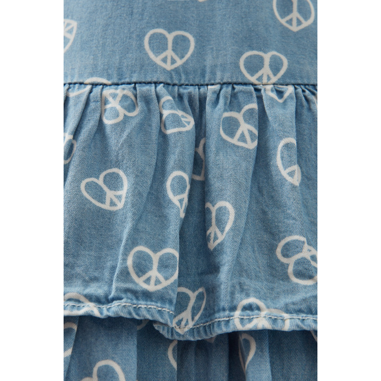 Molo - Crystal Love Peace-print Dress in Organic Cotton