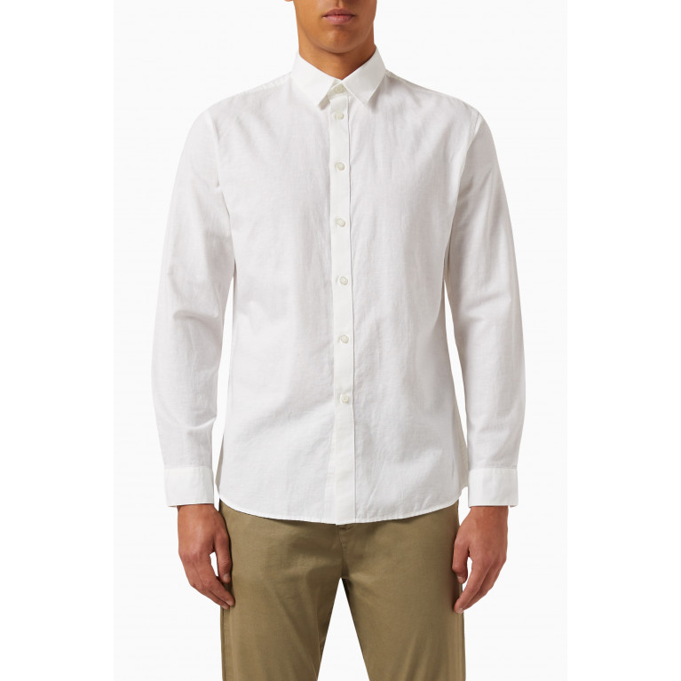 Selected Homme - Shirt in Linen Blend White
