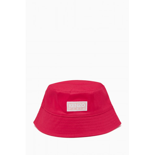 KENZO KIDS - Reversible Logo-patch Bucket Hat in Cotton