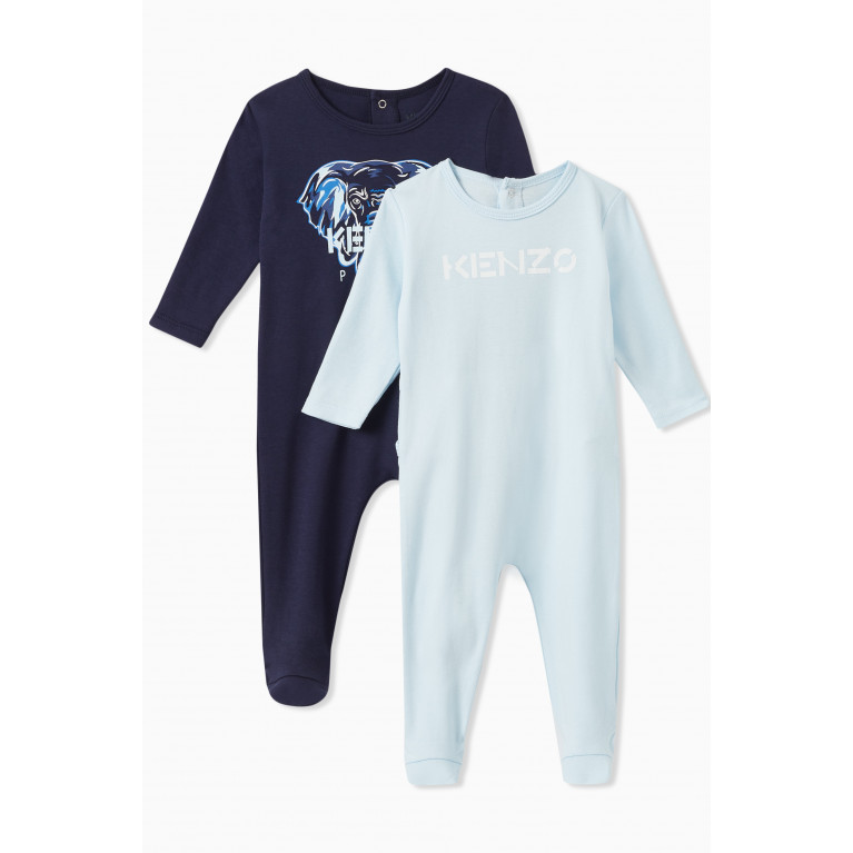 KENZO KIDS - Logo Print Pyjamas, Set of Two Blue