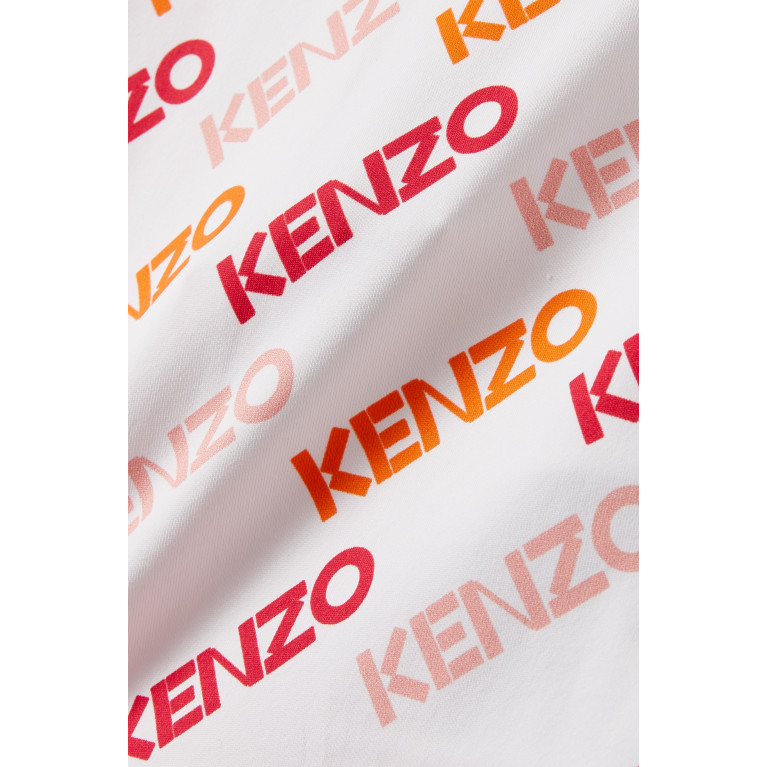KENZO KIDS - Logo Print One-piece Swimsuit in Technical Fabric