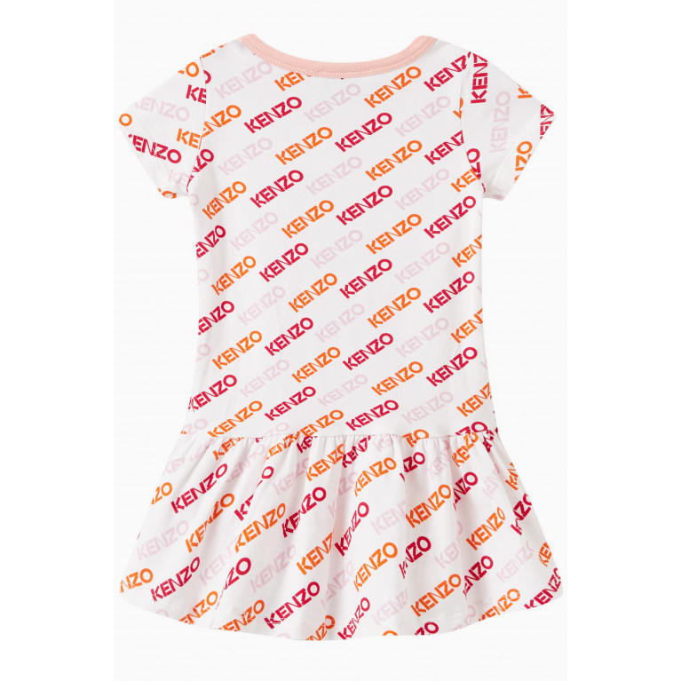 KENZO KIDS - Logo Print Dress in Cotton