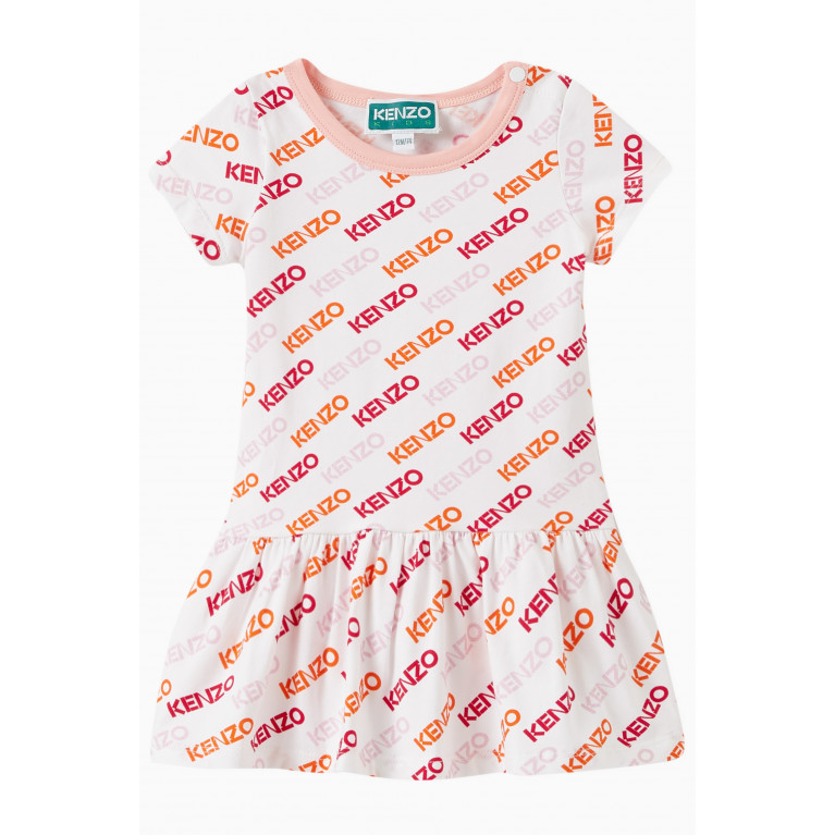 KENZO KIDS - Logo Print Dress in Cotton