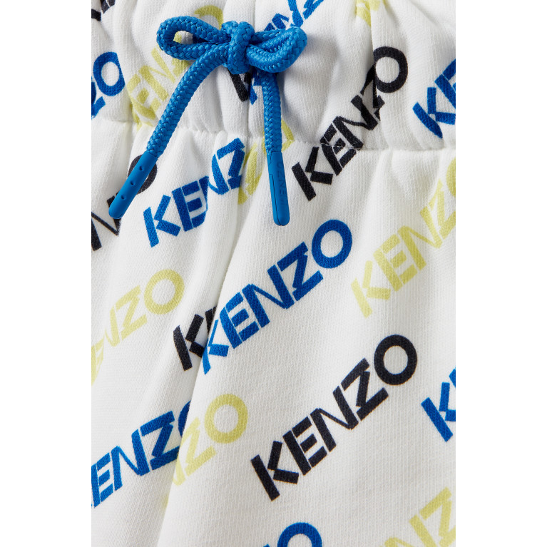 KENZO KIDS - Logo Print Shorts in Cotton
