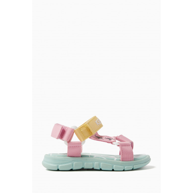 KENZO KIDS - Jungle Sandals in Webbing Fabric Multicolour